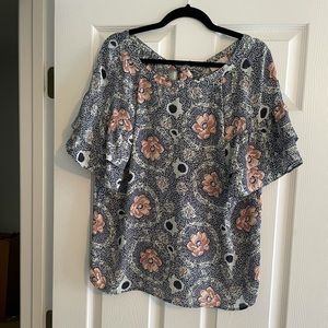 Loft Top - ECU - Size Medium - Blue Floral